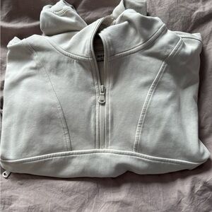 White Half-Zip Sweatshirt